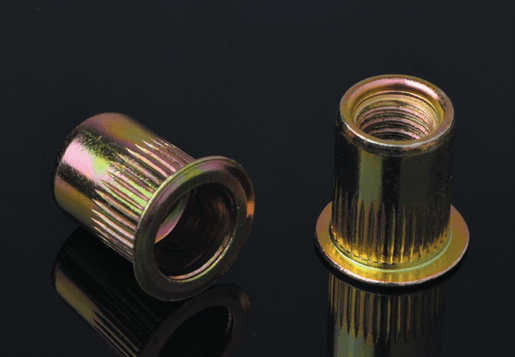 US/ISO -Stahl Standard Flat Head Knurled Body Nietmutter